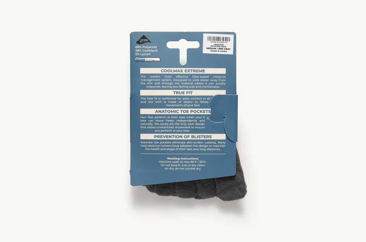 Lems Run No-Show Toesock